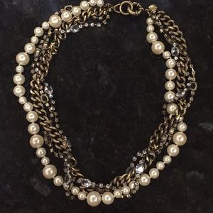 Jcrew Crystal and Pearl Necklace